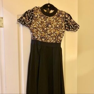 Long Black Dress with Lace